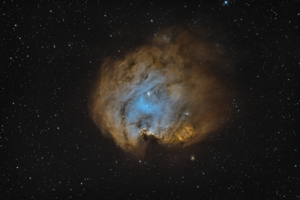 Nebulosa Testa di Scimmia - NGC2174 Bicolor: HA:Oiii Sky-Watcher 200/800 f4 su AZEQ6-GT ZWO ASI 294 Pro Filtri per banda stretta Optolong