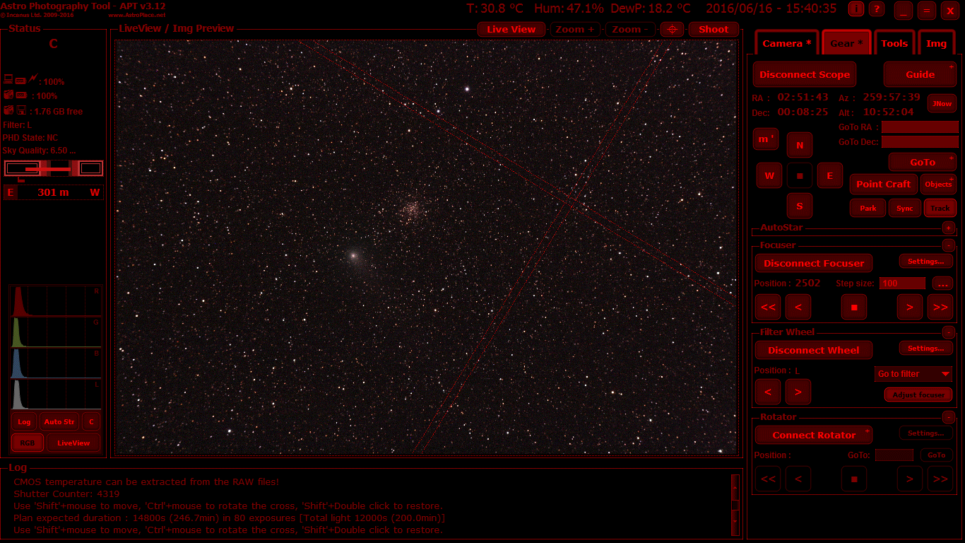 APT Astrophotography Tool le novità della v 3.82