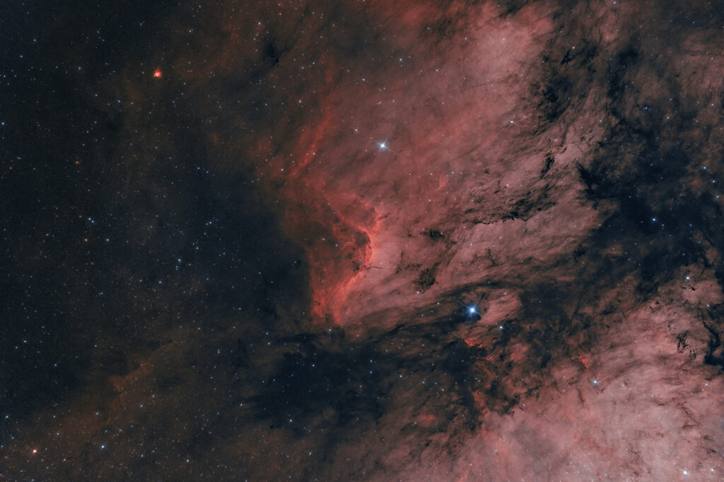 Nuova ASI 2400 MC Pro prime prove Astrofotografia sulla nebulosa Pellicano NGC 5070
