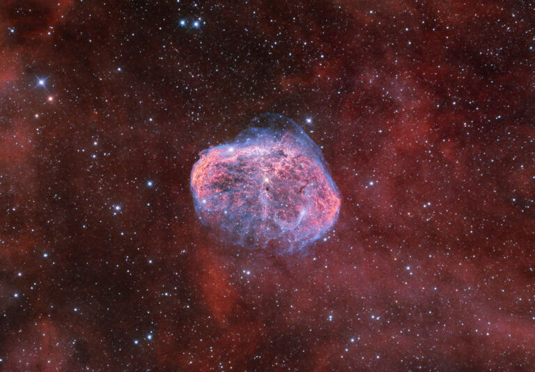Nebulosa Crescente NGC 6888 HOO bicolor astrofotografia