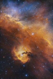 Nebulosa Gabbiano o Seagull IC 2177 (vdB 93 o Gum 1) Hubble Palette SHO con ASI 294mm e SkyWatcher 200/800