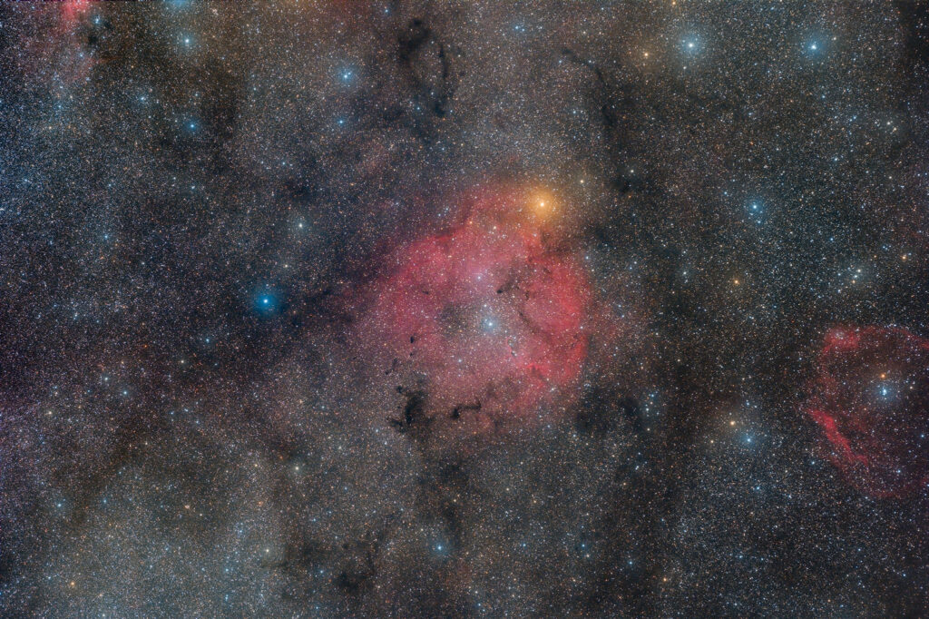 Nebulosa Proboscide di Elefante IC 1396 - 50 minuti con Askar ACL200 APO 50mm F/4.0 e ZWO ASI 2400 Recensione camera ZWO ASI 2400MC PRO: un CMOS astronomico Full Frame a colori