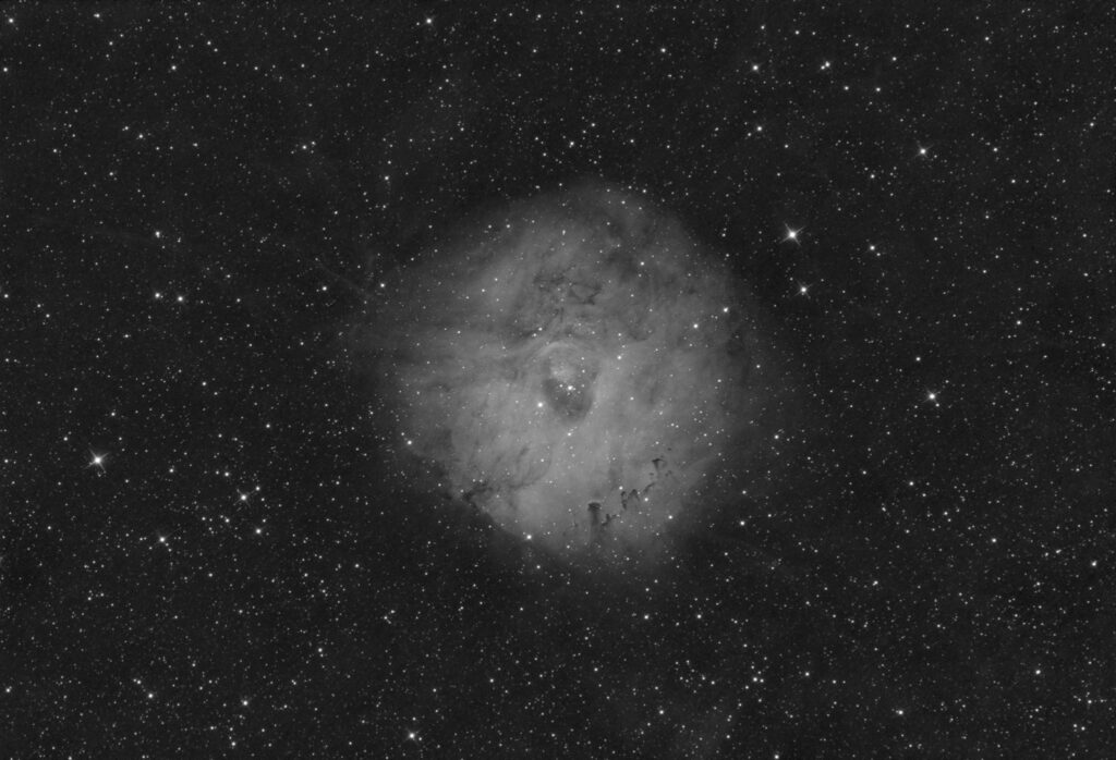 Sh2-170 little rosette nebula Nebulosa Piccola Rosetta, nella costellazione di Cassiopea - 290 minuti di H-Alpha 3nm con Sky-Watcher 300 f/4 e ASI 294MM