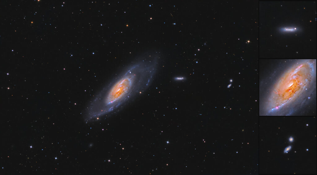 Galassia M 106 in HaLRGB con Sky-Watcher 300 f/4 e ASI 294MM h-alpha monocromatica ha luminanza newton optolong rgb 3nm antlia zwo Astrofotografia sulla Galassia M 106 in HaLRGB