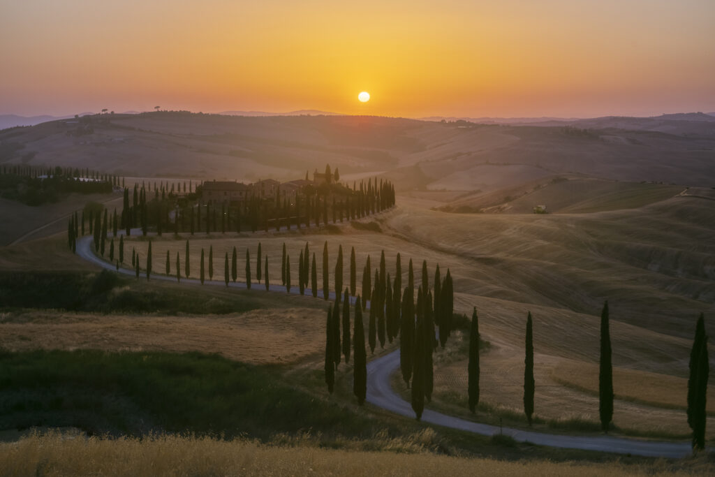 Fotografare la Via Lattea in Val d'Orcia toscana agriturismo baccoleno val d'orcia bracketing tramonto