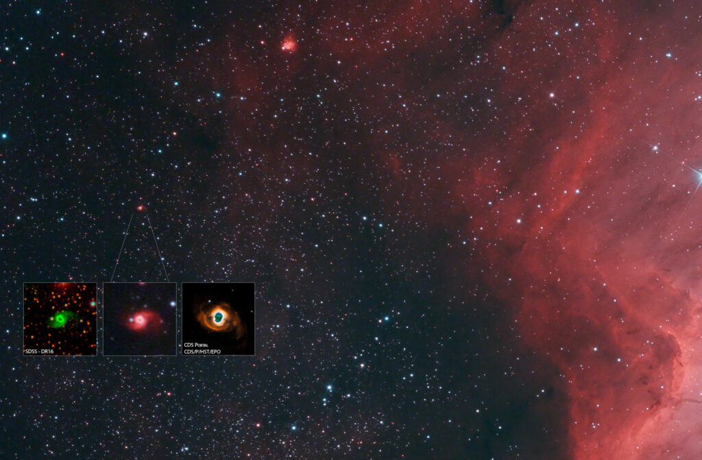 Nebulosa Planetaria Kohoutek 4-55 o K 4-55 nel Cigno astrofotografia fotografia astronomica telescopio