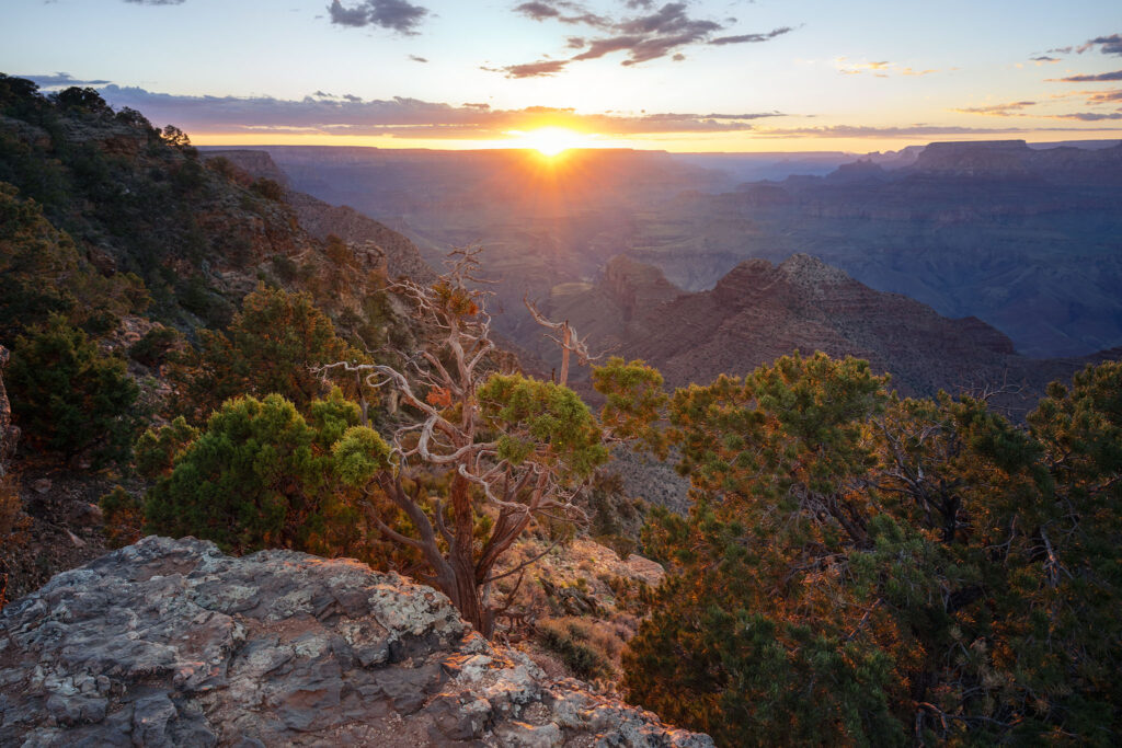 Tramonto alla Desert View Watchtower