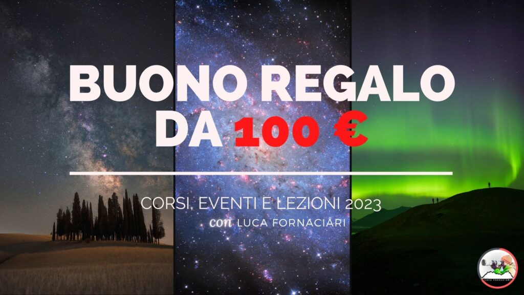 Buono Regalo per eventi, lezioni e corsi di fotografia, astrofotografia, fotografia notturna e grafica voucher