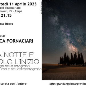 Conferenza di astrofotografia al Circolo Fotografico Grandangolo