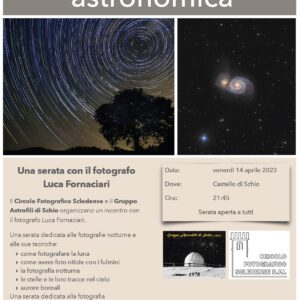 Conferenza di astrofotografia al Circolo Fotografico Scledense BFI