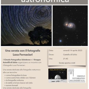 Conferenza di astrofotografia al Circolo Fotografico Scledense BFI