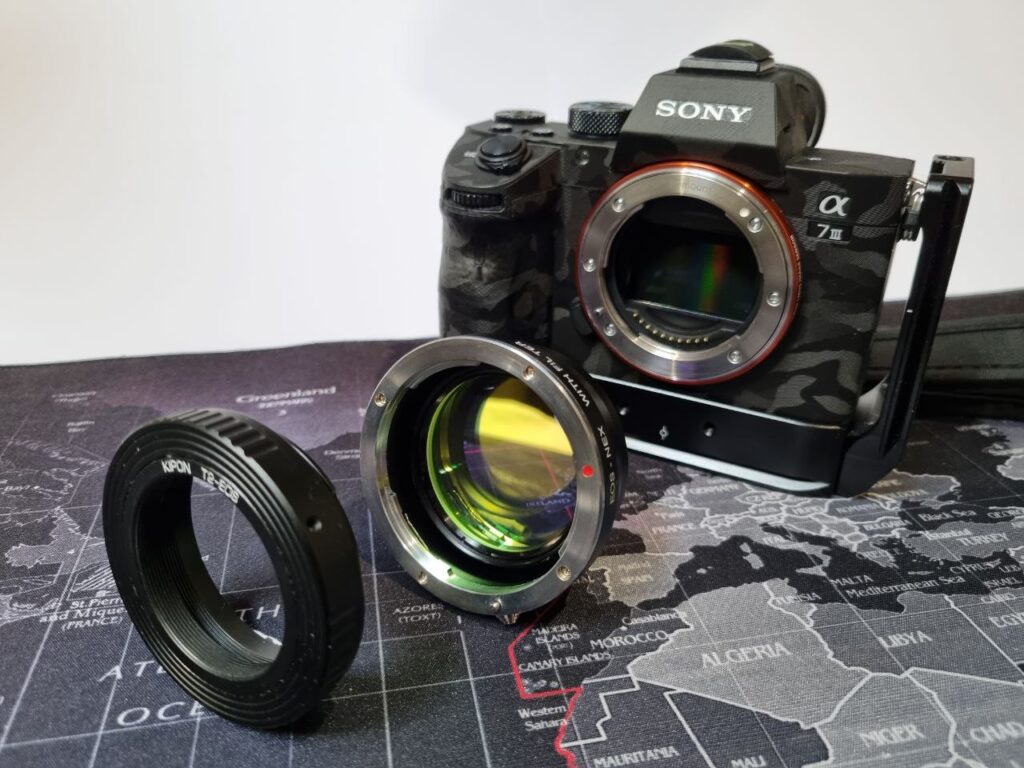 Adattatore Mirrorless Sony con Filtri da 2 pollici e Convertitore M48