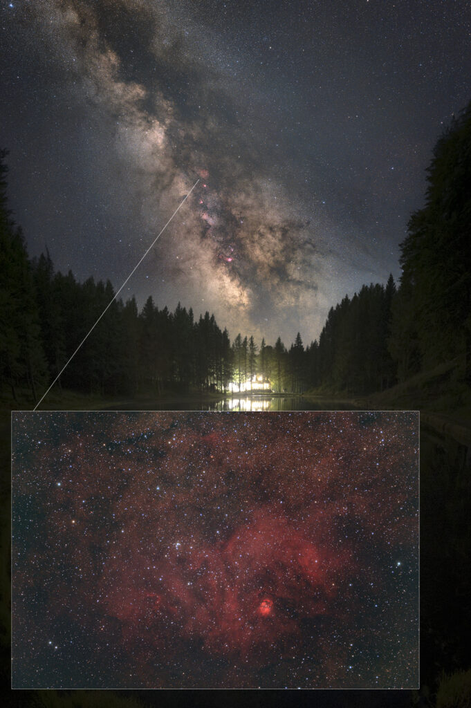 Astrofotografia sulla Nebulosa Sh2-54 e l'ammasso NGC 6604