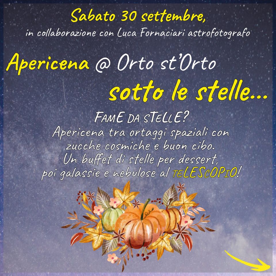 evento orto st'orto di astrofotografia e astronomia con osservazione al telescopio